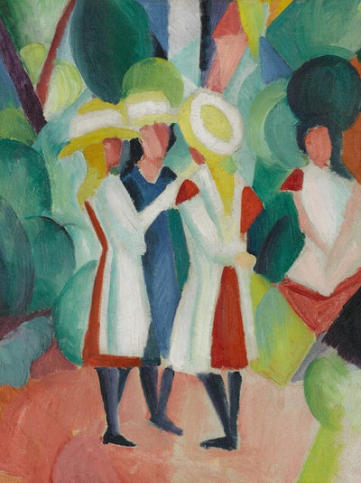 August Macke - 'Drie Meisjes Met Gele Strohoeden' (1913) Art Prints August Macke