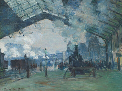 Claude Monet - 'Het Aankomen van de Trein uit Normandië, Station Saint-Lazare' (1877) Art Prints Claude Monet