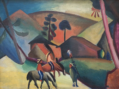 August Macke - 'Indianen op Paarden' (1911) Art Prints August Macke